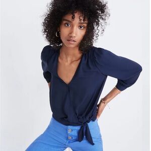 Madewell Wrap Top, Size XS
